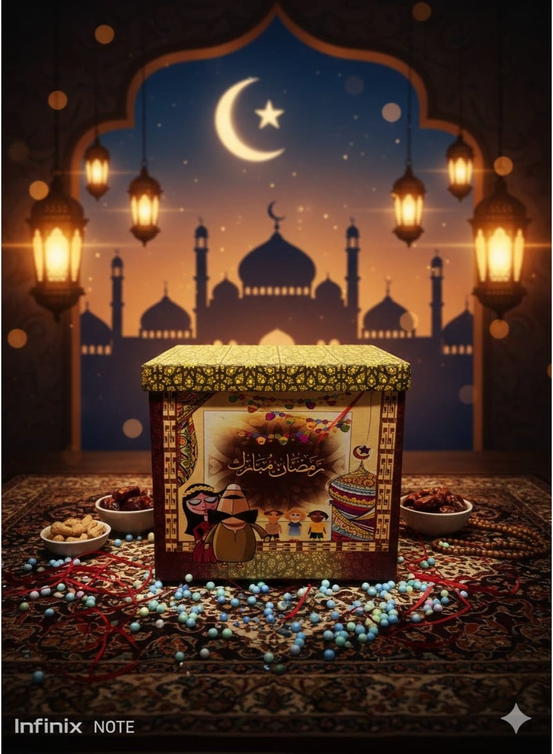 Ramadan Box, Ramadan Kareem Box with Ramadan designs, size 14*20 cm, size (4) - Image 1